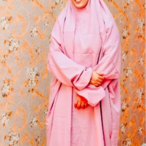 comfortable soft Islamic Prayer Dress for Women- Free Size (kids and adults)/Niskarakuppayam/Namaz Khimar (pastel pink print). sizes available [ S , L , XL , 2XL ]